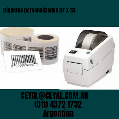 Etiquetas personalizadas 97 x 33