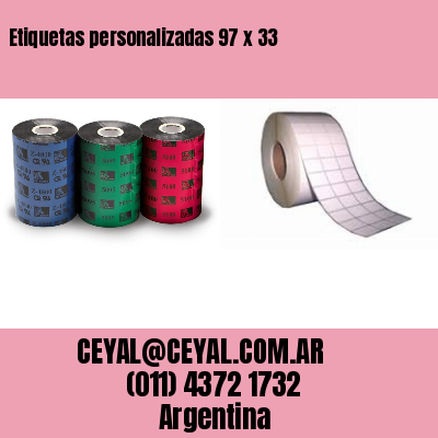 Etiquetas personalizadas 97 x 33