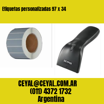 Etiquetas personalizadas 97 x 34