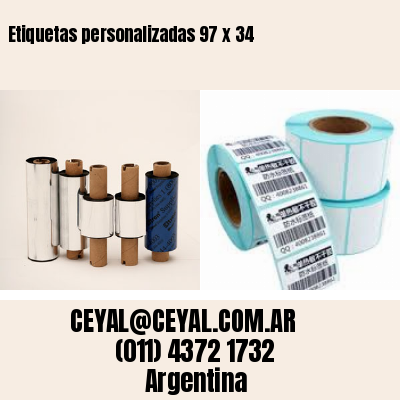 Etiquetas personalizadas 97 x 34