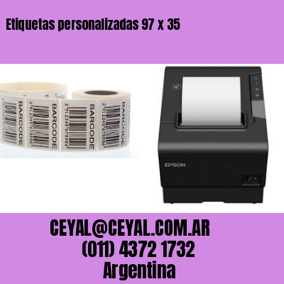 Etiquetas personalizadas 97 x 35