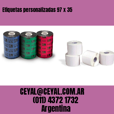 Etiquetas personalizadas 97 x 35