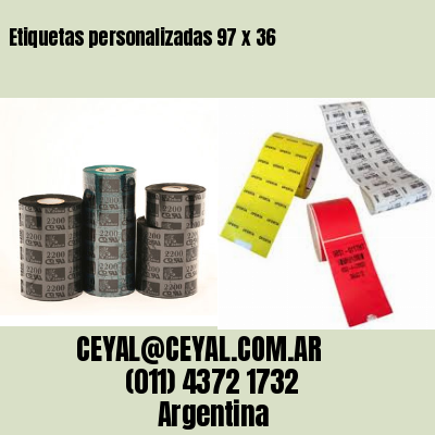 Etiquetas personalizadas 97 x 36