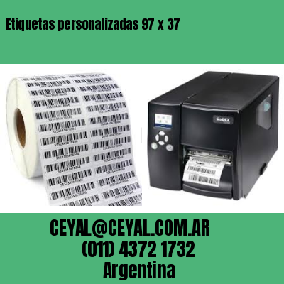 Etiquetas personalizadas 97 x 37