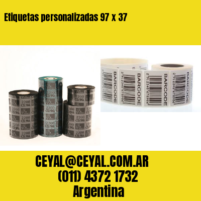 Etiquetas personalizadas 97 x 37