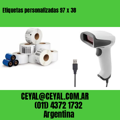Etiquetas personalizadas 97 x 38