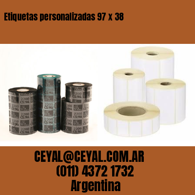 Etiquetas personalizadas 97 x 38