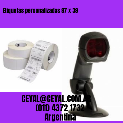 Etiquetas personalizadas 97 x 39