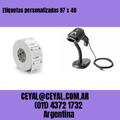 Etiquetas personalizadas 97 x 40