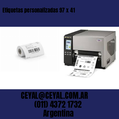 Etiquetas personalizadas 97 x 41