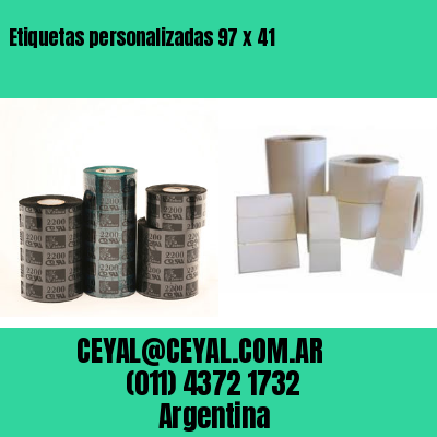 Etiquetas personalizadas 97 x 41