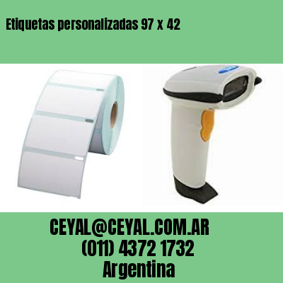 Etiquetas personalizadas 97 x 42
