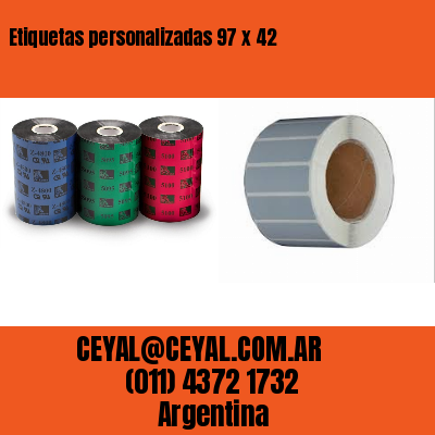 Etiquetas personalizadas 97 x 42