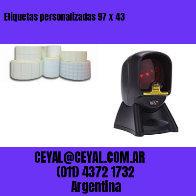 Etiquetas personalizadas 97 x 43