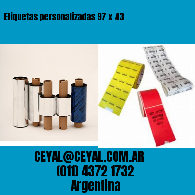 Etiquetas personalizadas 97 x 43