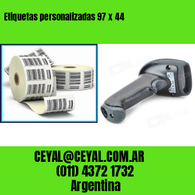 Etiquetas personalizadas 97 x 44