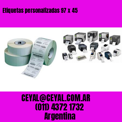 Etiquetas personalizadas 97 x 45