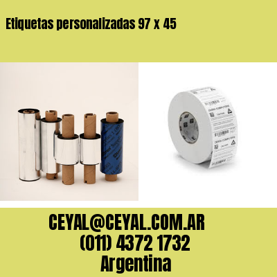 Etiquetas personalizadas 97 x 45