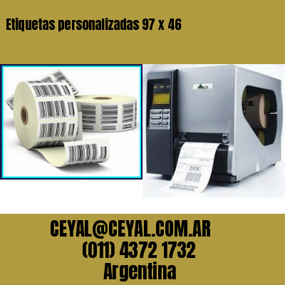 Etiquetas personalizadas 97 x 46