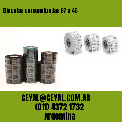Etiquetas personalizadas 97 x 46