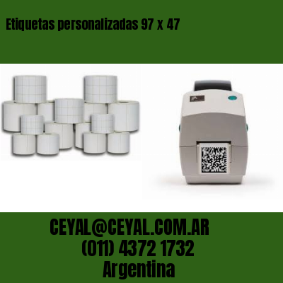Etiquetas personalizadas 97 x 47