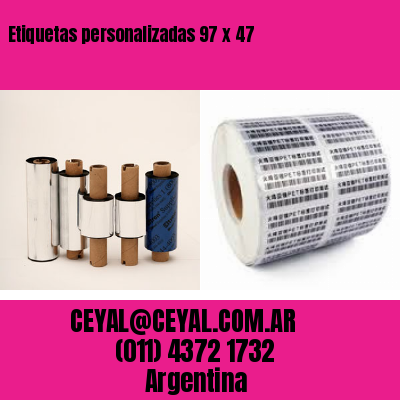Etiquetas personalizadas 97 x 47