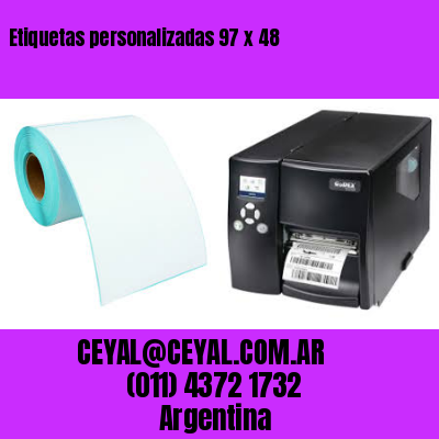 Etiquetas personalizadas 97 x 48