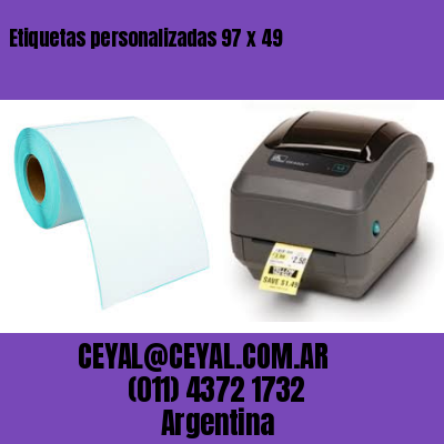 Etiquetas personalizadas 97 x 49