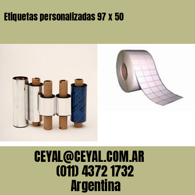 Etiquetas personalizadas 97 x 50