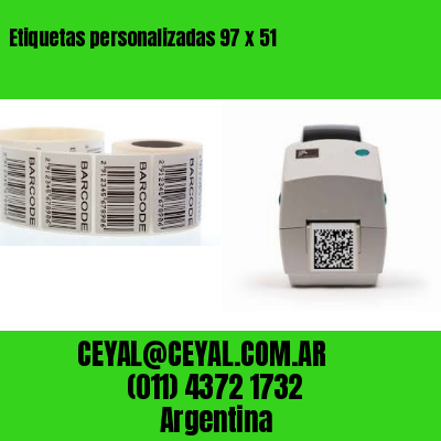 Etiquetas personalizadas 97 x 51