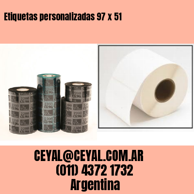 Etiquetas personalizadas 97 x 51