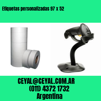 Etiquetas personalizadas 97 x 52