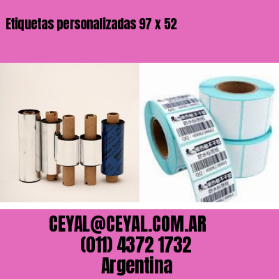 Etiquetas personalizadas 97 x 52