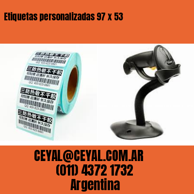 Etiquetas personalizadas 97 x 53