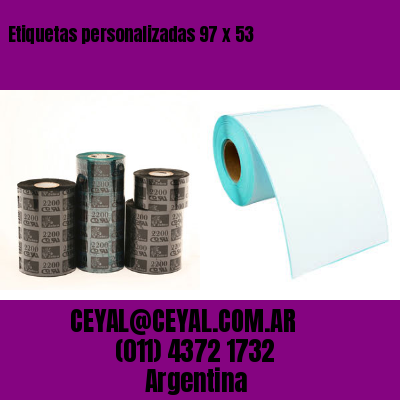 Etiquetas personalizadas 97 x 53