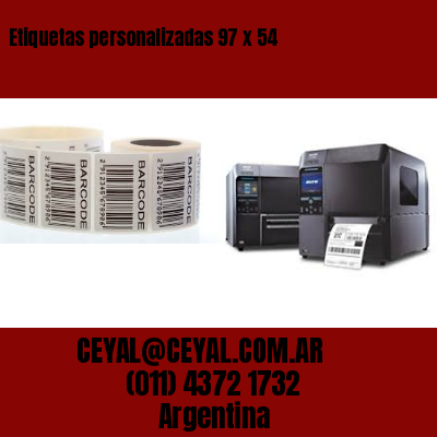 Etiquetas personalizadas 97 x 54