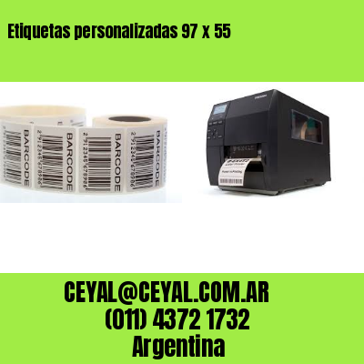 Etiquetas personalizadas 97 x 55