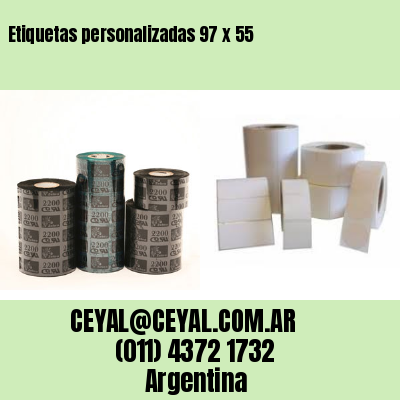 Etiquetas personalizadas 97 x 55