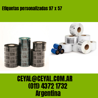 Etiquetas personalizadas 97 x 57