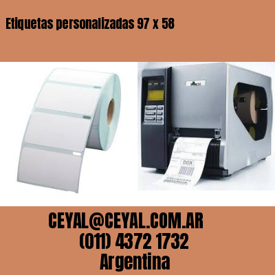 Etiquetas personalizadas 97 x 58