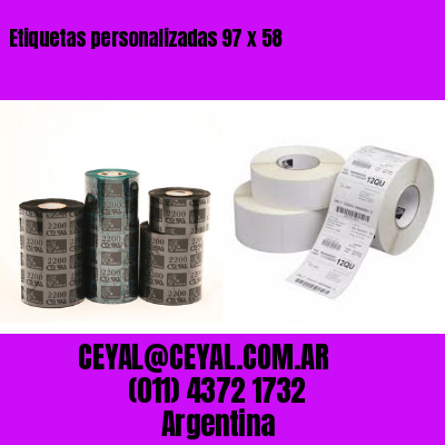 Etiquetas personalizadas 97 x 58