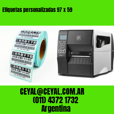 Etiquetas personalizadas 97 x 59