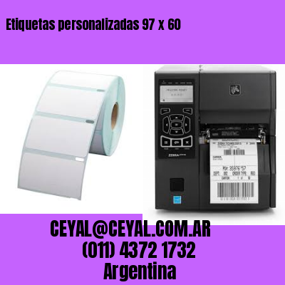 Etiquetas personalizadas 97 x 60