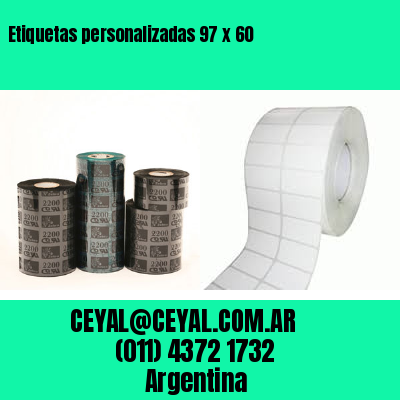 Etiquetas personalizadas 97 x 60
