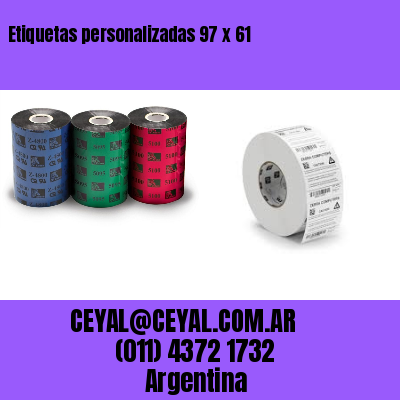 Etiquetas personalizadas 97 x 61
