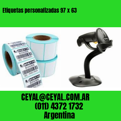 Etiquetas personalizadas 97 x 63