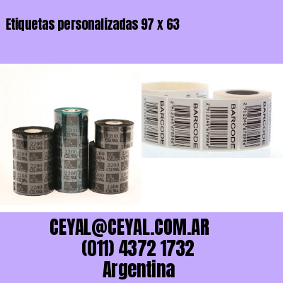 Etiquetas personalizadas 97 x 63