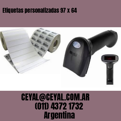 Etiquetas personalizadas 97 x 64