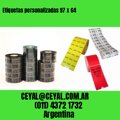 Etiquetas personalizadas 97 x 64