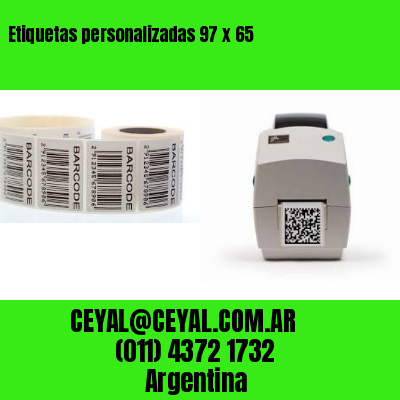 Etiquetas personalizadas 97 x 65